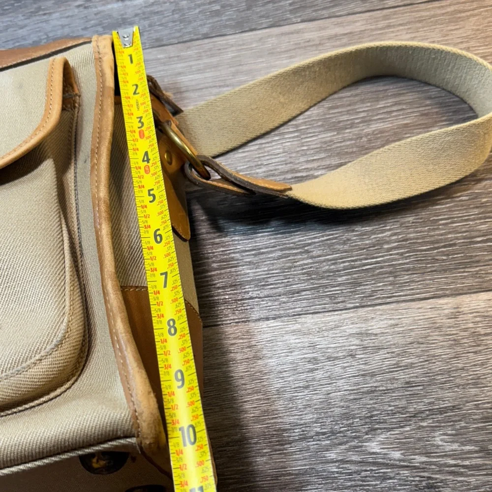 Brahmin & Sperry tan Canvas and Leather Men's messenger Bag
